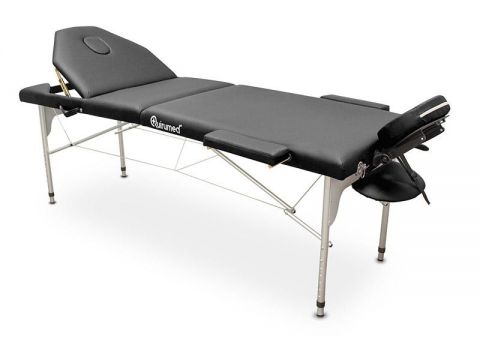 Portabler Aluminium Massage Tisch (194x70cm) Schwarz