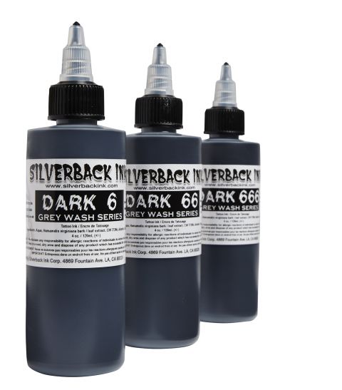 Silverback Ink ®  6, 66, 666  Greywash-Set 30ml