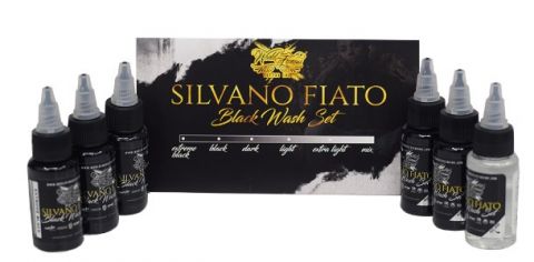 Silvano Fiato Black 6 Bottle Set World Famous Ink - 1oz