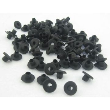 Soft Top Hat Style Grommets Black Pack of 100