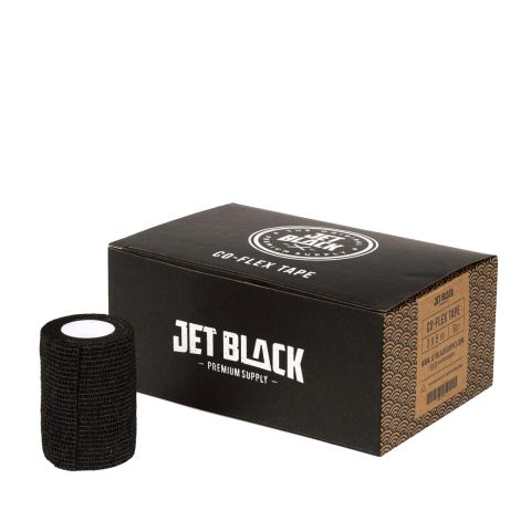 Jet Black - CoFlex Tape - Black - 3" x 5yd - 6 Pack
