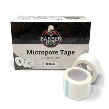 Barber DTS Cinta Micropore de 2.5cm x 9.1m - 12 unidades