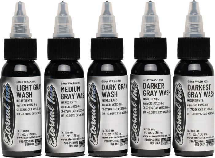 Fobia Componer columpio Eternal Ink EU 1oz/30ml Greywash Set 5 Bottles | Barber DTS