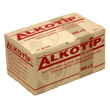 Lingettes désinfectantes Alkotip 3cm x 3cm (100)