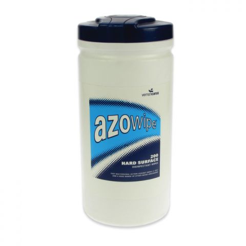 Azo Wipes Hard Surface Anti Bacterial - Tub of 200