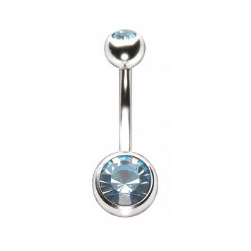 Surgical Steel Navel Bars - Double Jewelled
