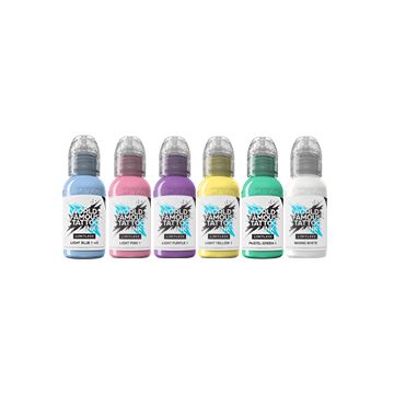 World Famous Limitless Tattoo Ink - Pastel Collection - 6x 30ml