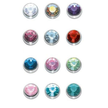 5mm Jewelled Ball for Navel Bar - Surgical Steel