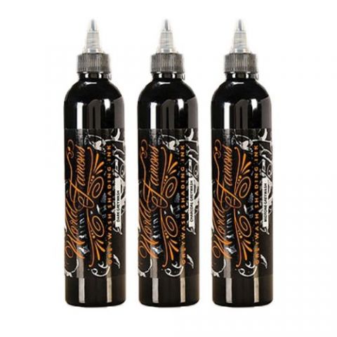 Charcoal Greywash 3 Bottle Set World Famous Ink - 4oz