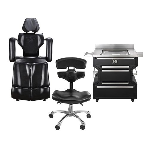 TATSoul Black Client / Mako Chair & Base Workstation Package Deal