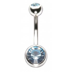 Surgical Steel Navel Bars - Double Jewelled