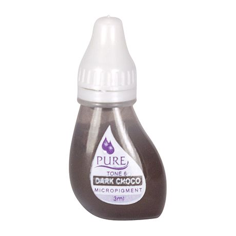 Biotouch Ren Permanent mörk choklad Makeup - 3 ml (6 flaskor)