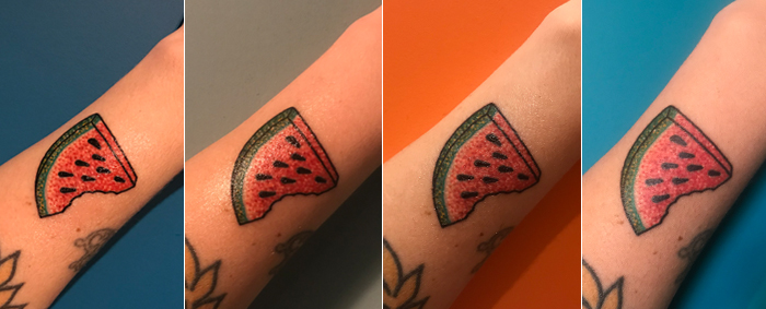 got a new tattoo and wasn't sure if it's healing normally and if it looks  like it maybe be bubbling and needs to be left completely dry or i should  continue to