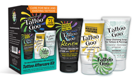 Product shot a Tattoo Goo aftercare kit