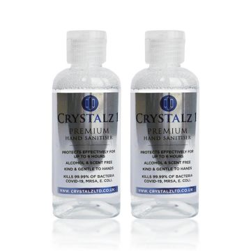 Crystalz Hand Sanitiser 2 x 100ml Refill