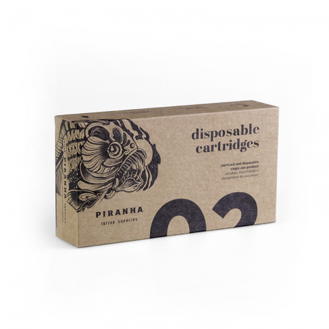 Piranha Straight Round Liner Cartridges (20 Per Box) 