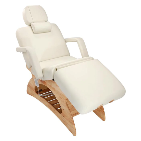 ComfortSoul Solara Elite Client Chair - Ivory & Natural